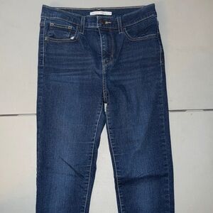 720 High Rise Super Skinny Dark Blue Jeans
